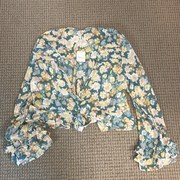 NWT Free People Maybel Blouse Size Medium - Picture 6 of 8
